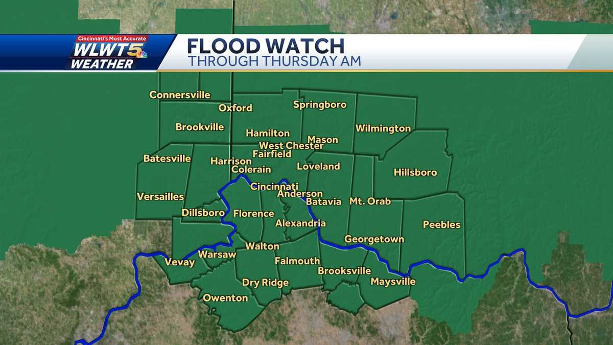 Flood watch: Soaking rain expected overnight into Thursday