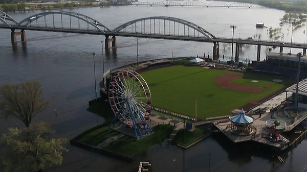 davenport minor league baseball stadium flooding