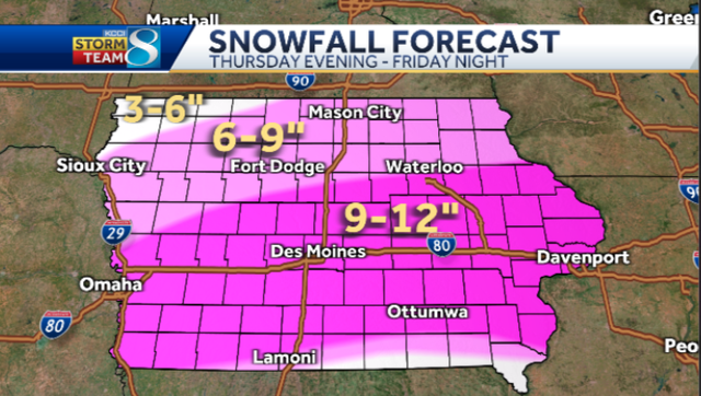 Timeline of heavy snow, dangerous cold in Des Moines - Vimarsana News