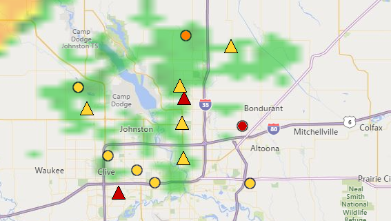 More than 15,000 Mid-American customers without power Saturday