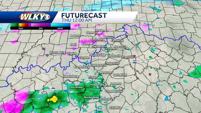 Louisville weather: Wintry mix to rain Wednesday night into Thursday