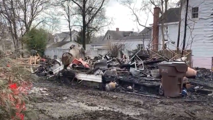 Police: 1 dead, 2 hurt after house fire causes partial collapse in Milford