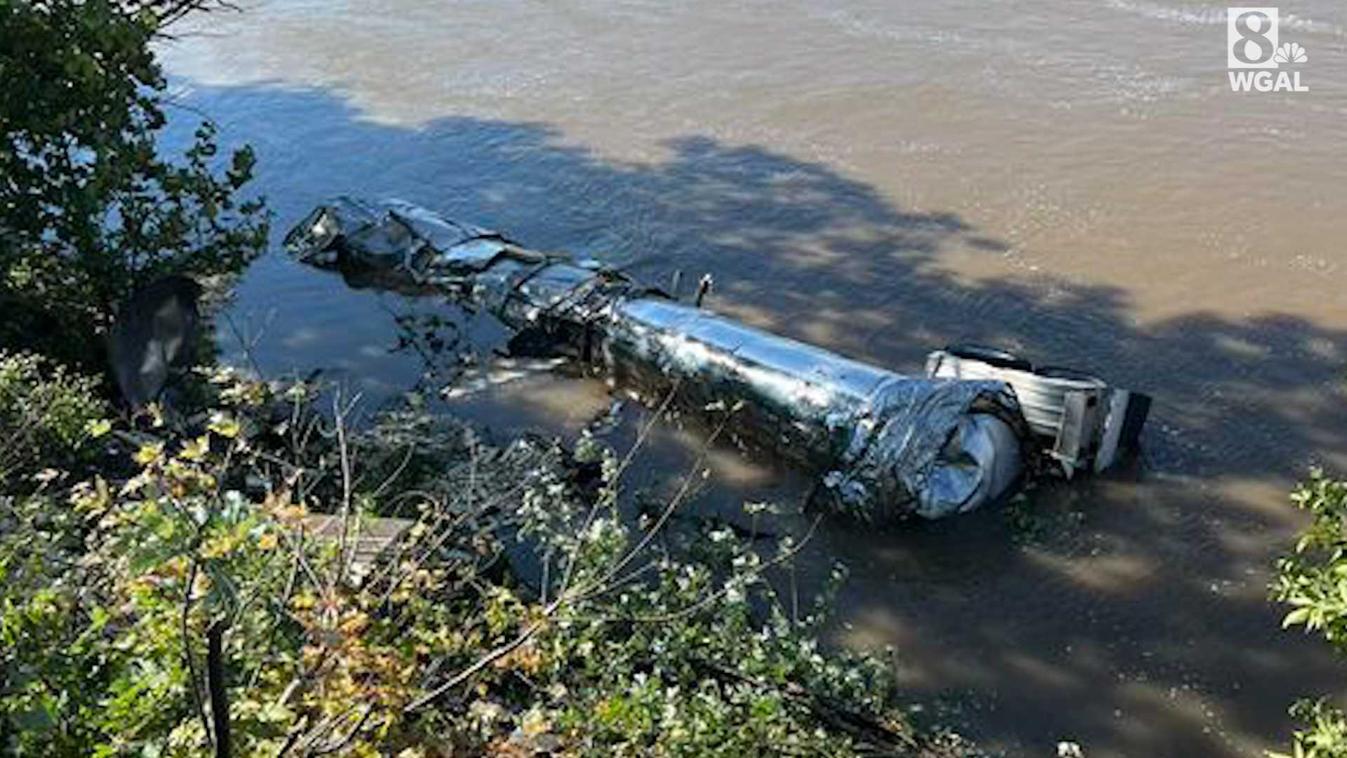 Highway Reopens After Tanker Hauling Milk Crashes Into Susquehanna River