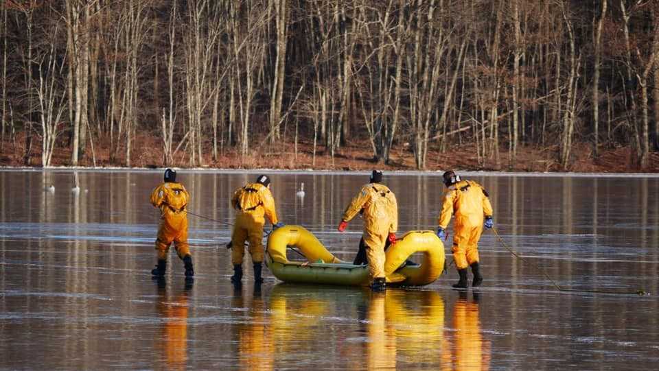 Teen falls through ice into pond, rescued by firefighters