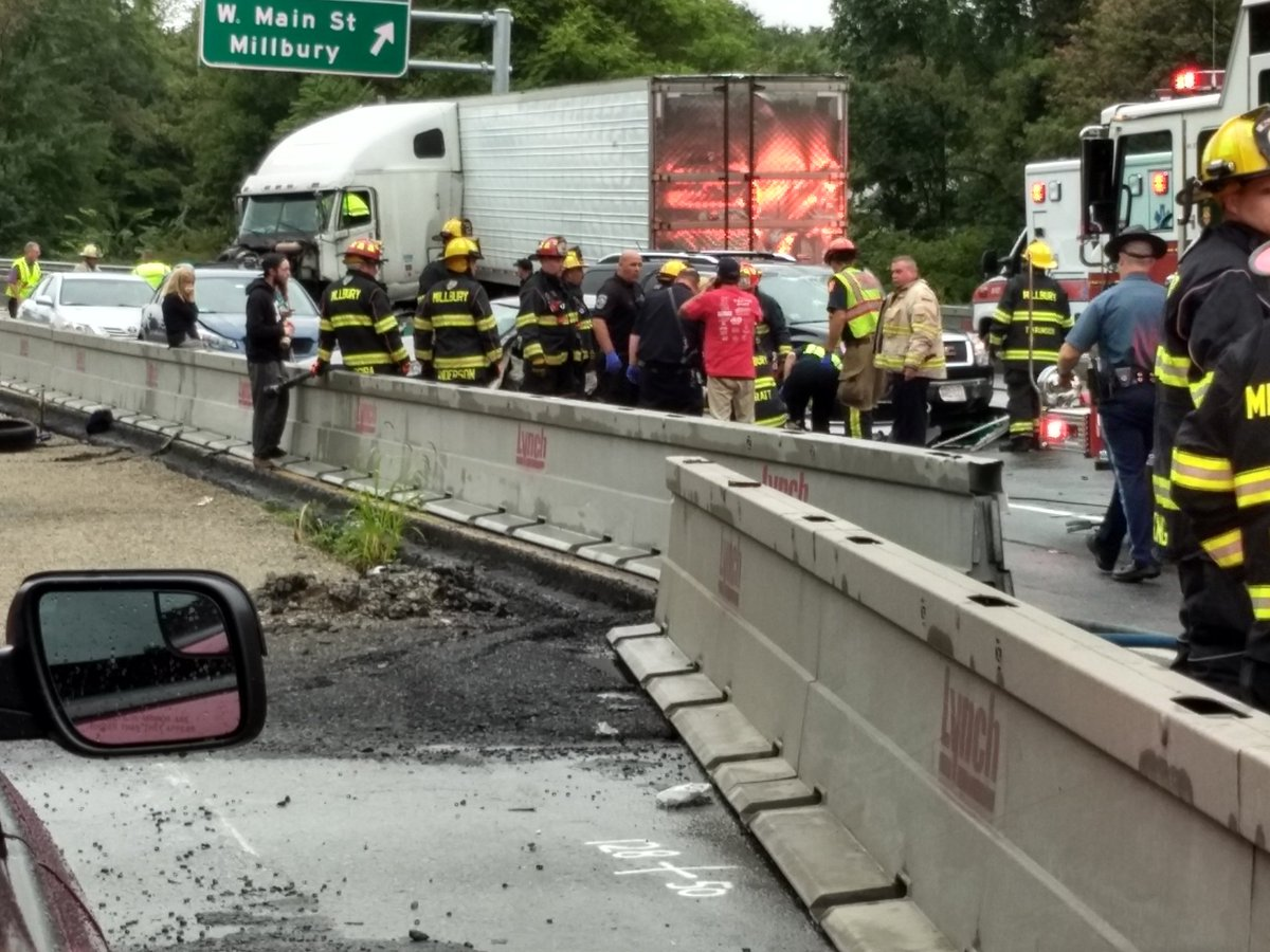 Crash Involving Multiple Vehicles, Trucks, Shuts Down Mass. Highway