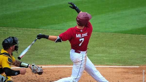 Brennan Millone hit a solo home run to close the gap Sunday, but South Carolina's season ended in the NCAA Regional with a 3-2 loss to Virginia.