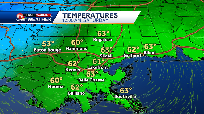 New Orleans forecast storms Friday severe weather rain chances