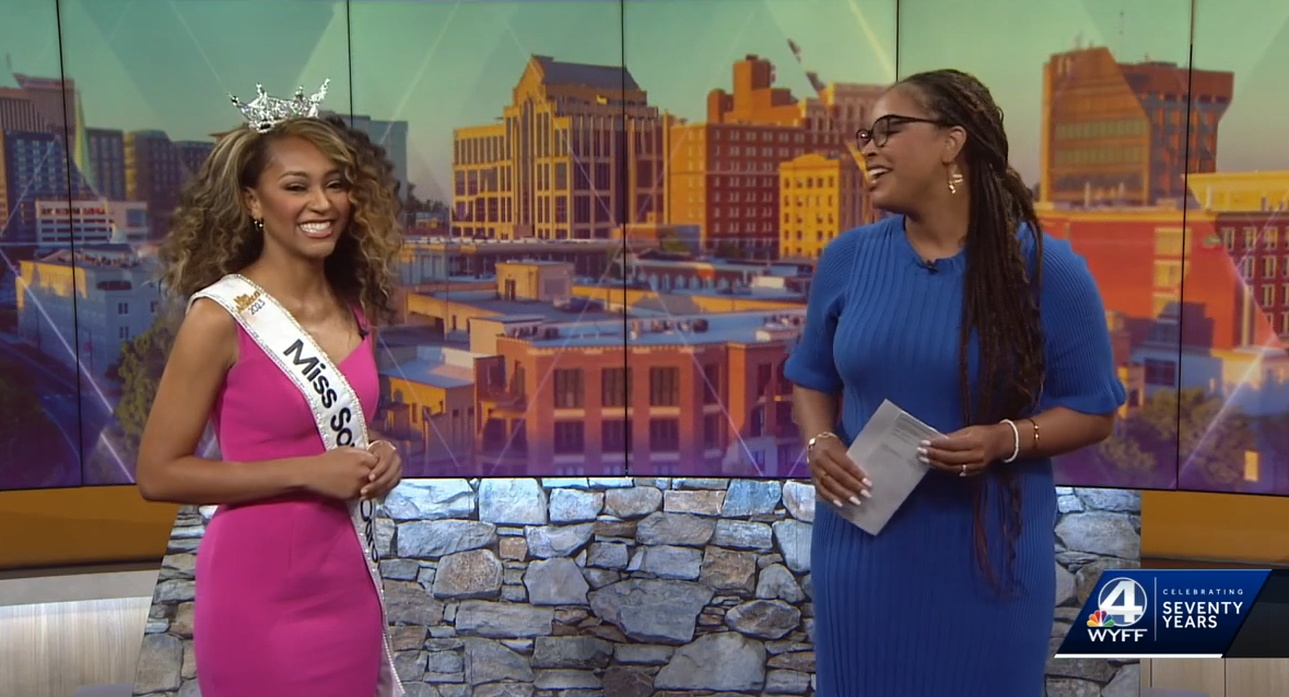 86th Miss South Carolina Visits WYFF News 4