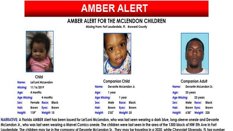 AMBER Alert issued for two Broward children, resolved