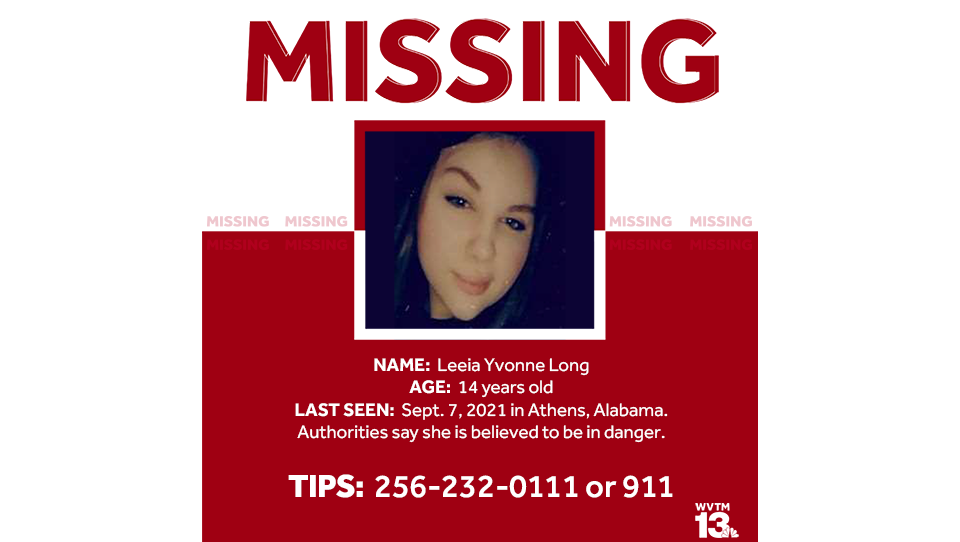 Alabama Missing Child Leeia Yvonne Long Limestone County Athens