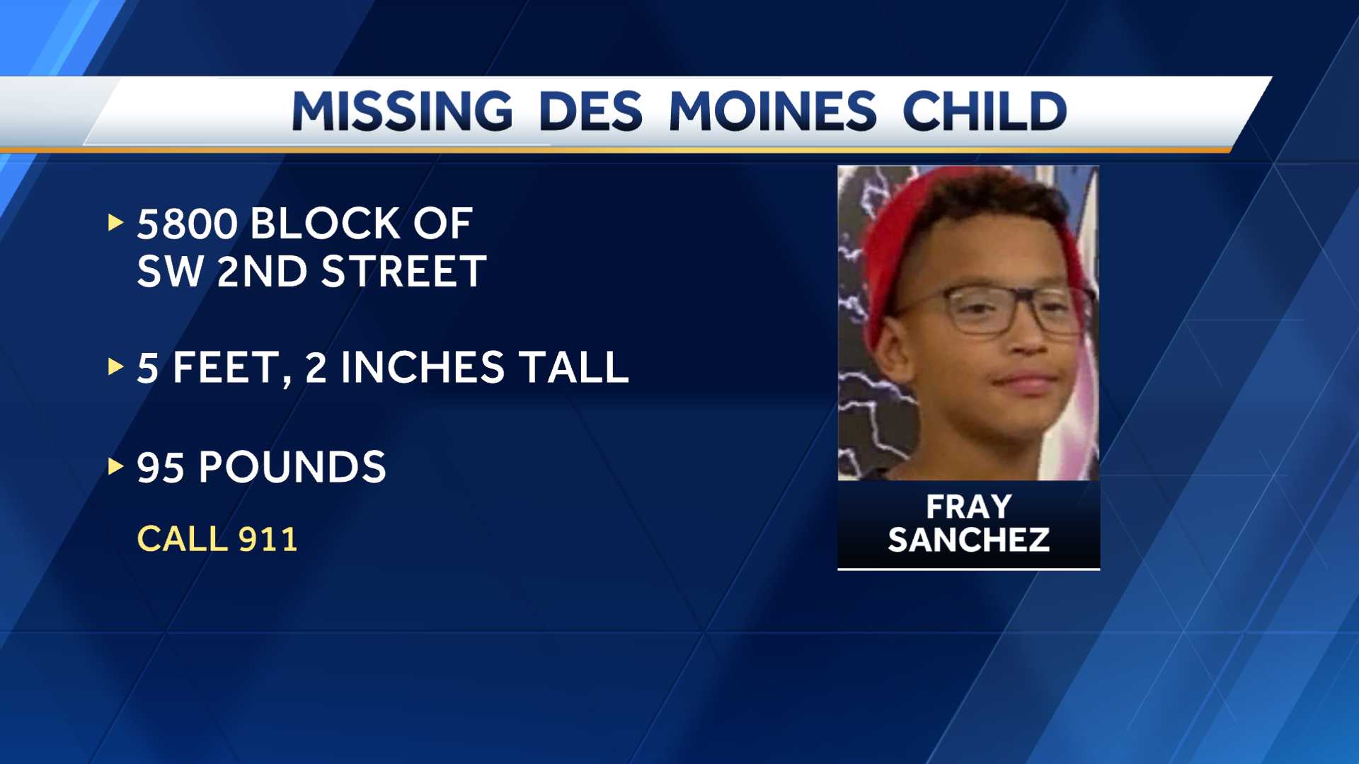 Des Moines Police Need Your Help Finding Missing 11-year-old