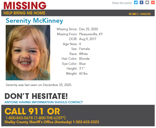 National group joining search for Kentucky girl last seen in 2020