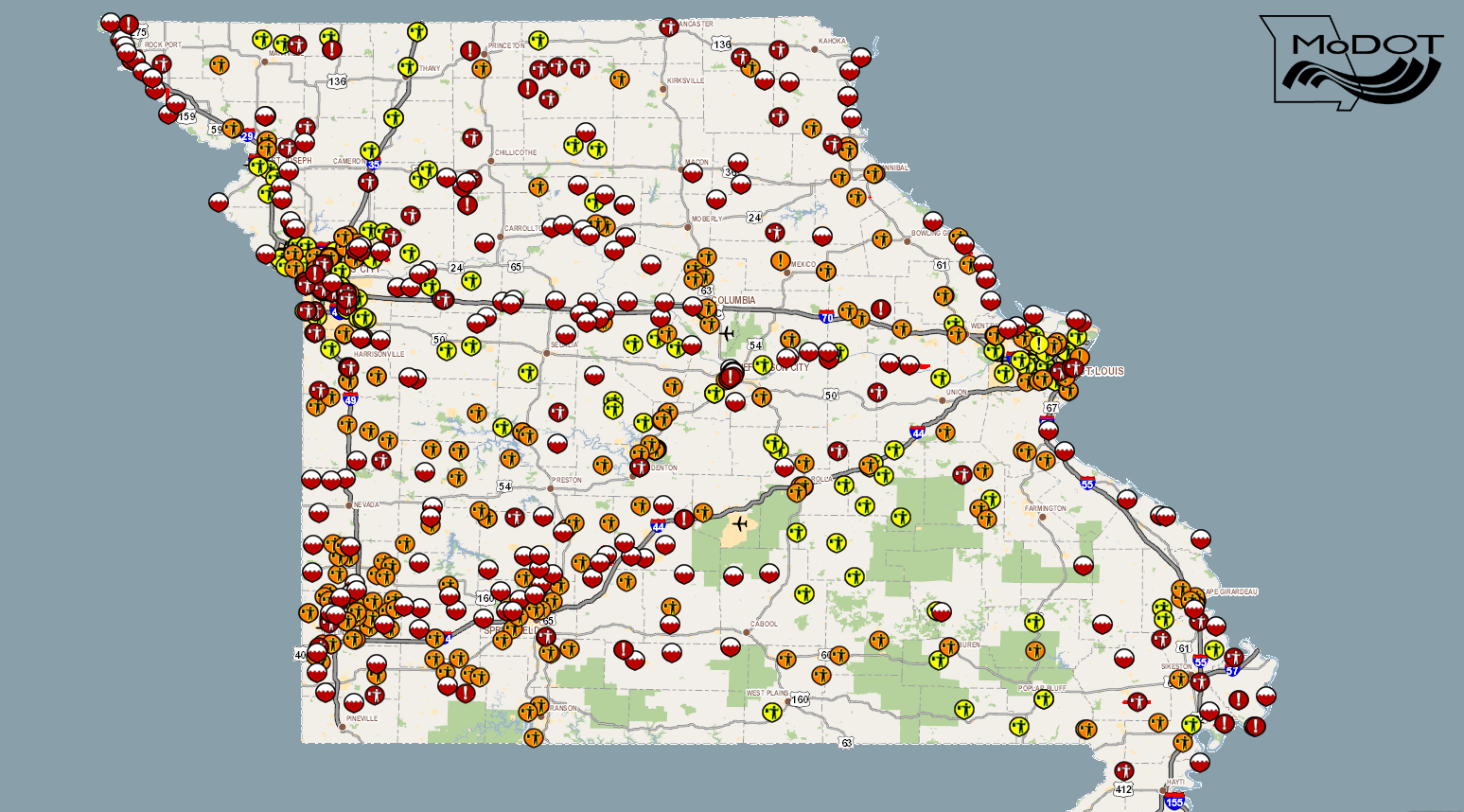 Expect Difficult Holiday Travel Across Missouri With Roads Closed ...