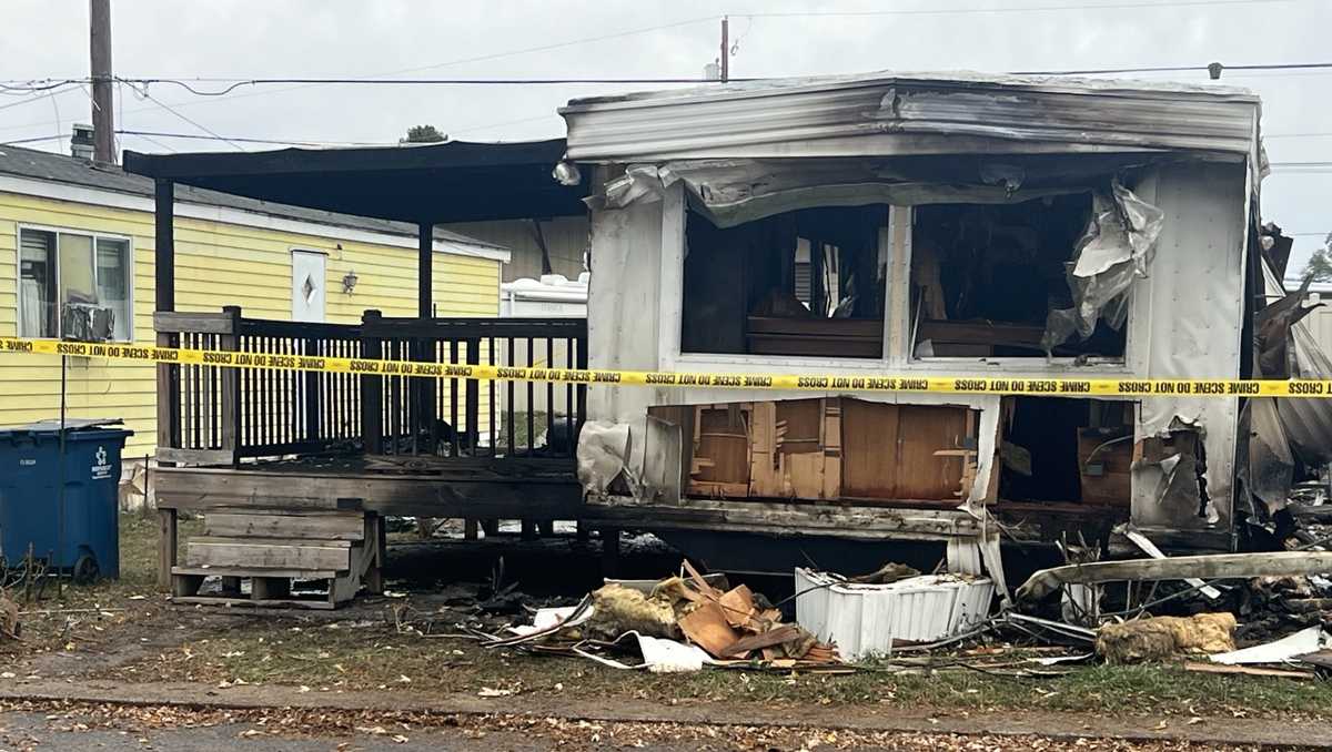 Mobile home gutted by fire in Cumberland County