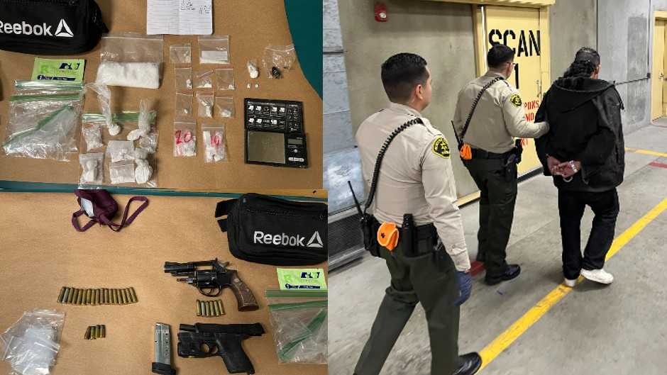 Calif. man arrested with guns and drugs after highway foot chase