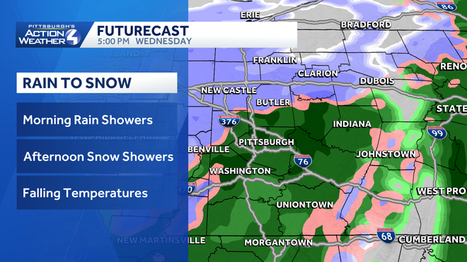Impact Day in Western Pa. Thursday ahead of rain changing to snow