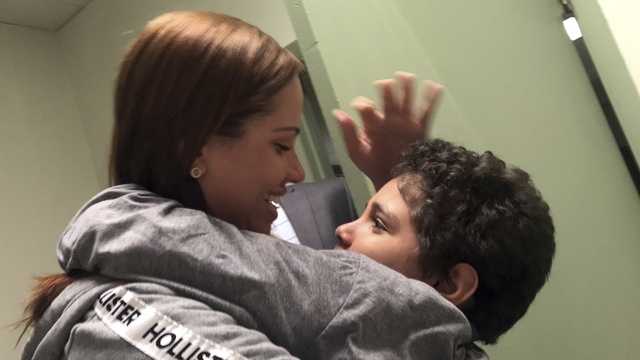 Lidia Karine Souza and her son
