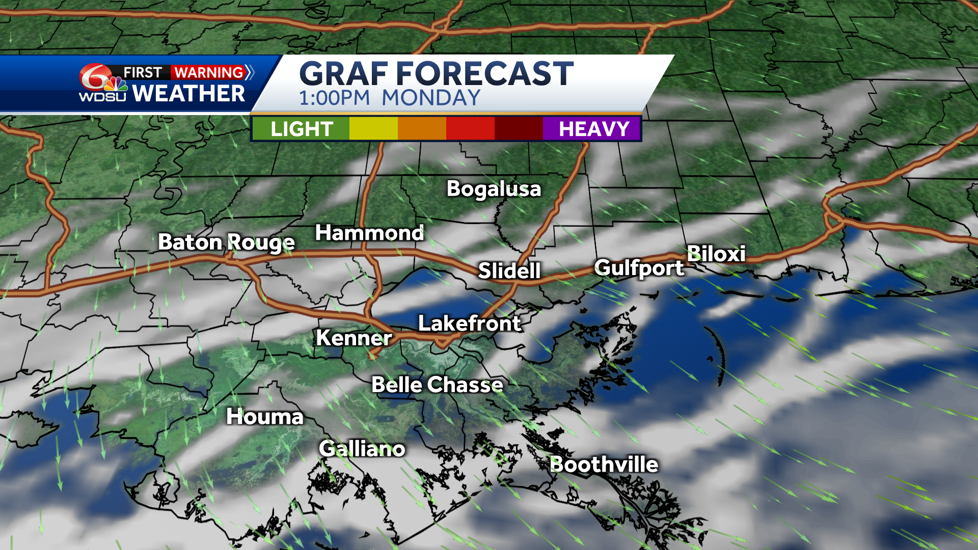 New Orleans Forecast Morning Low High Temp Rain Chances