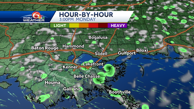New Orleans forecast heat humidity rain chances this week