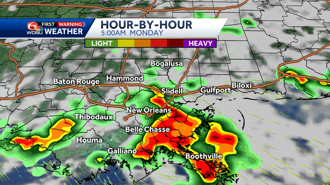 New Orleans weather forecast high temp chance of rain Fathers Day