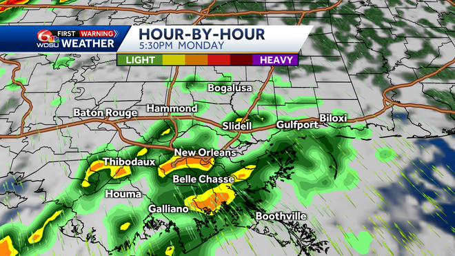 New Orleans weather forecast chance of a tornado will it flood