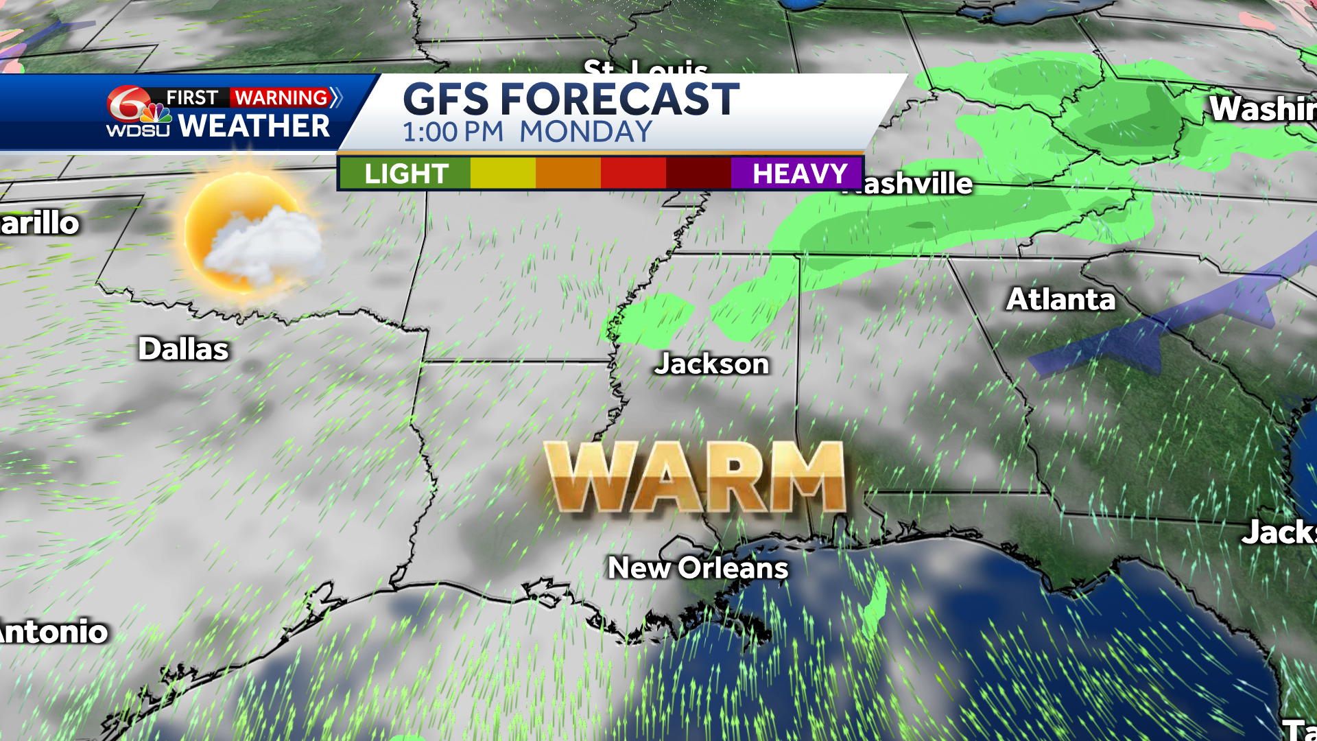 New Orleans Weather Forecast Fog Low Temp High Temp Rain Chances