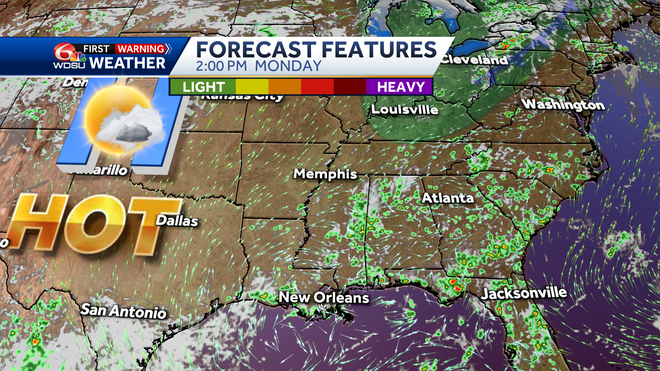 New Orleans weather forecast how hot will it be when will it rain