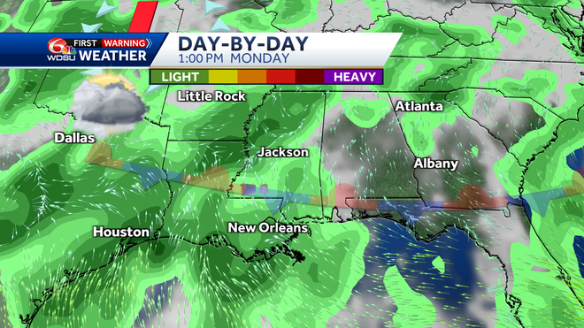 Monday weather characteristics