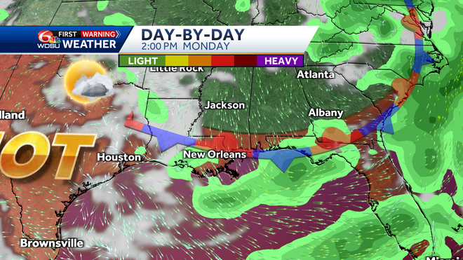 New Orleans weather forecast when will it rain how hot will it be