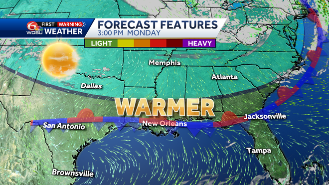 New Orleans weather forecast how hot how much colder will it get