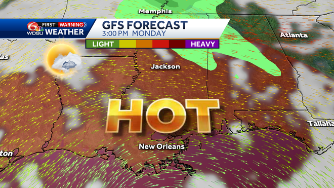 Monday weather features