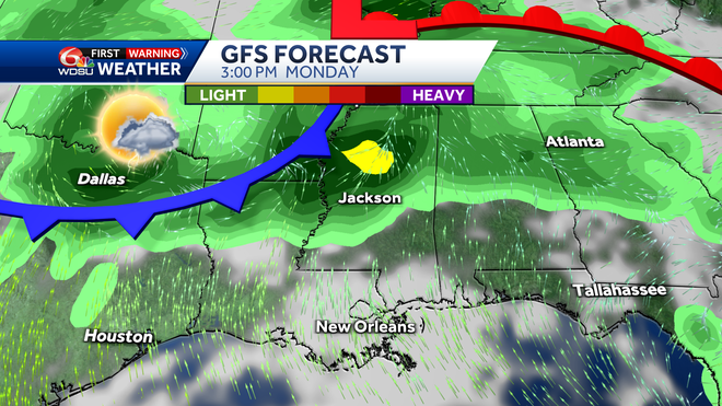 New Orleans weather Memorial Day weekend forecast rain chances