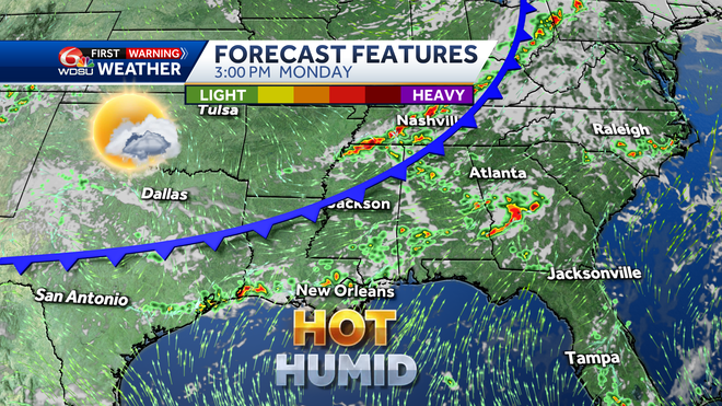 New Orleans weather forecast rain chance high temp tropic outlook