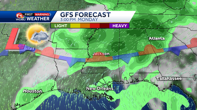 New Orleans weather forecast high temps rain chances hurricane