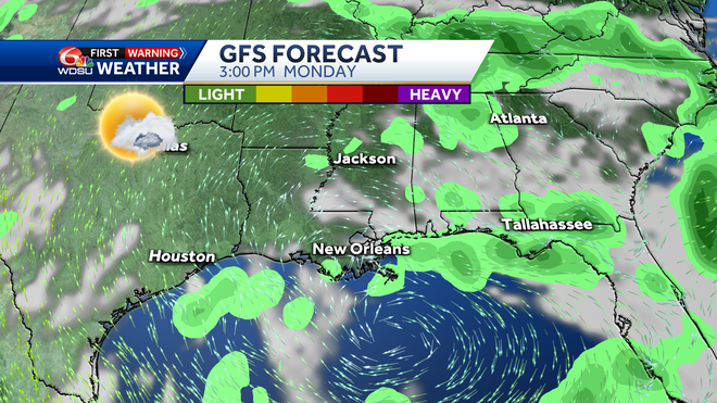 New Orleans weekend weather forecast UFC high temps rain chances