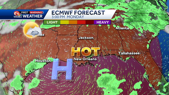 Monday weather features