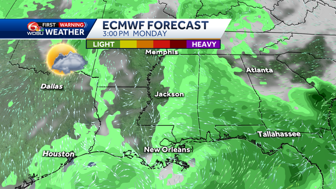 Monday weather features