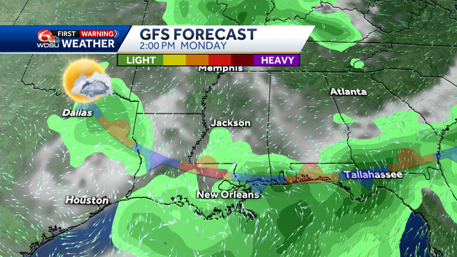 Monday weather features