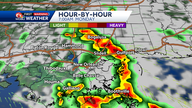 New Orleans weather forecast high temp chance of rain Fathers Day