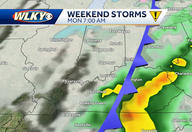 Louisville weekend weather: Severe storm risk Sunday