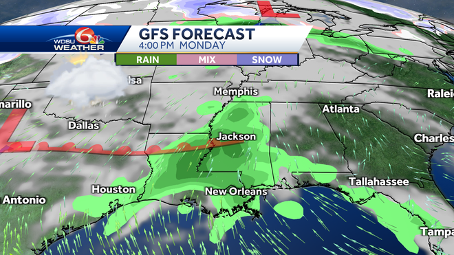 New Orleans cold front storms severe