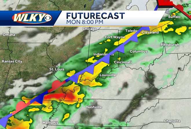 Louisville weather planner: Several chances for rain, storms