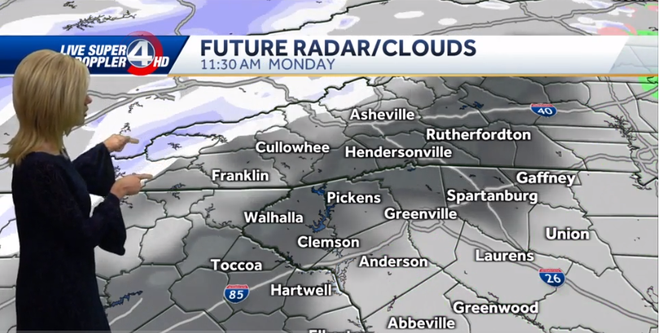 Upstate rain and wintry mix in mountains expected through Sunday afternoon