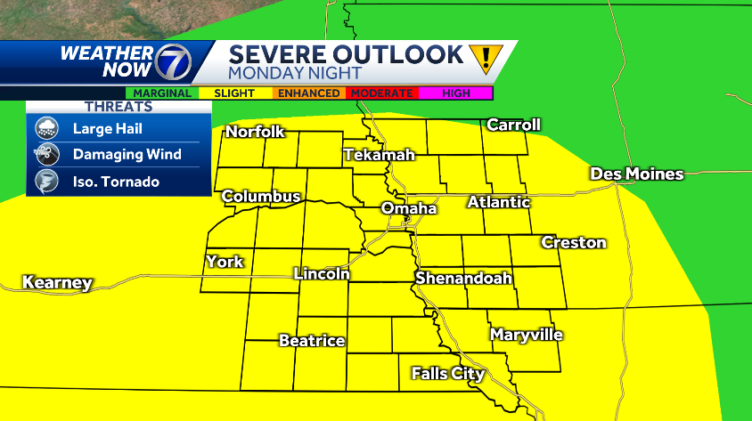 Tracking more storms for Omaha Monday night and Tuesday - KETV