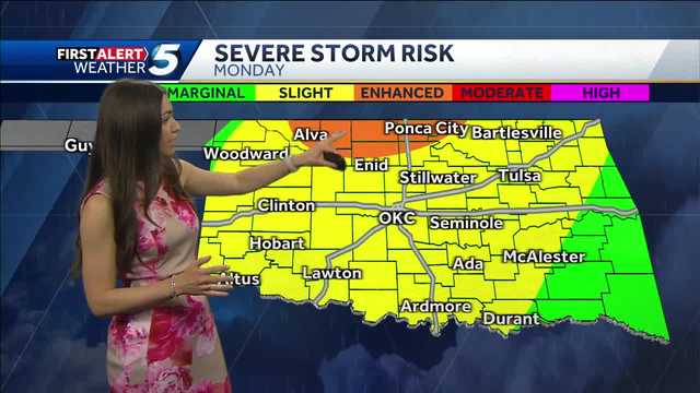 Oklahoma could see significant risk of severe storms on Monday - Vimarsana News