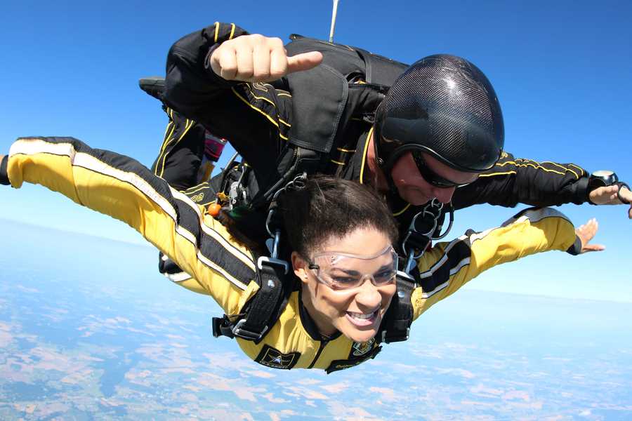 IMAGES: Monica Hardin jumps with the Golden Knights