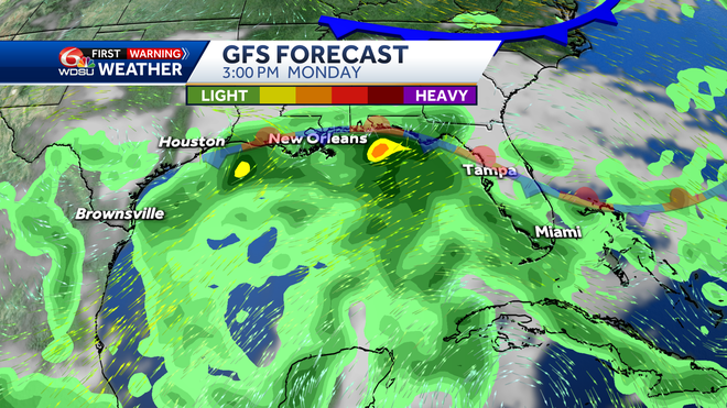 New Orleans weather forecast how hot will it be when will it rain