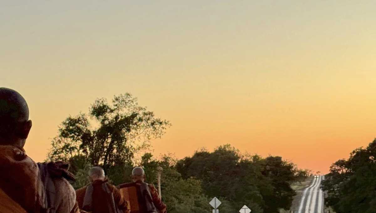 Track the Buddhist Monks as they make their way through South Carolina, North Carolina