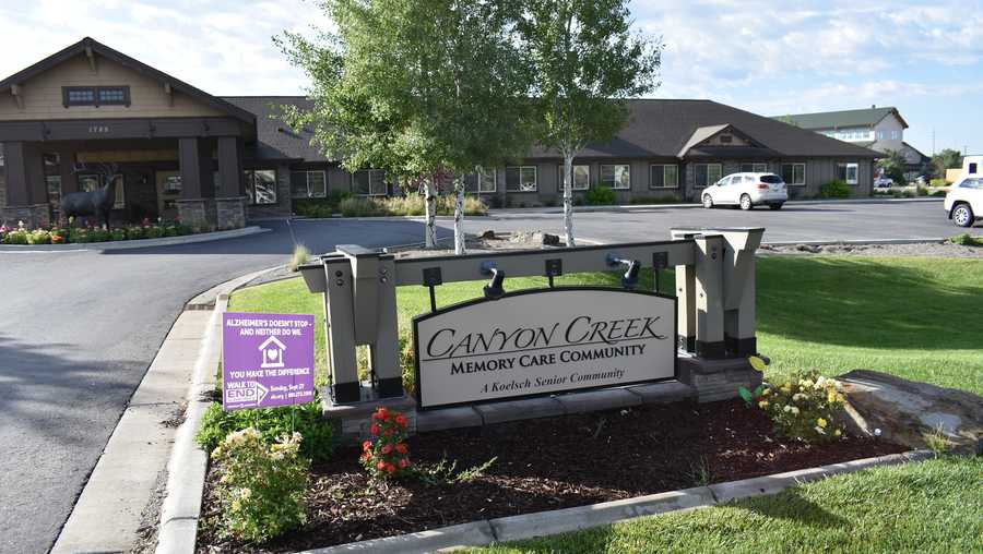 The Canyon Creek Memory Care Community is seen in Billings, Mont. on Friday, July 10, 2020. The facility that cares for people with dementia and other cognitive issues has seen eight deaths since a coronavirus outbreak sickened almost all its residents and many staff members.