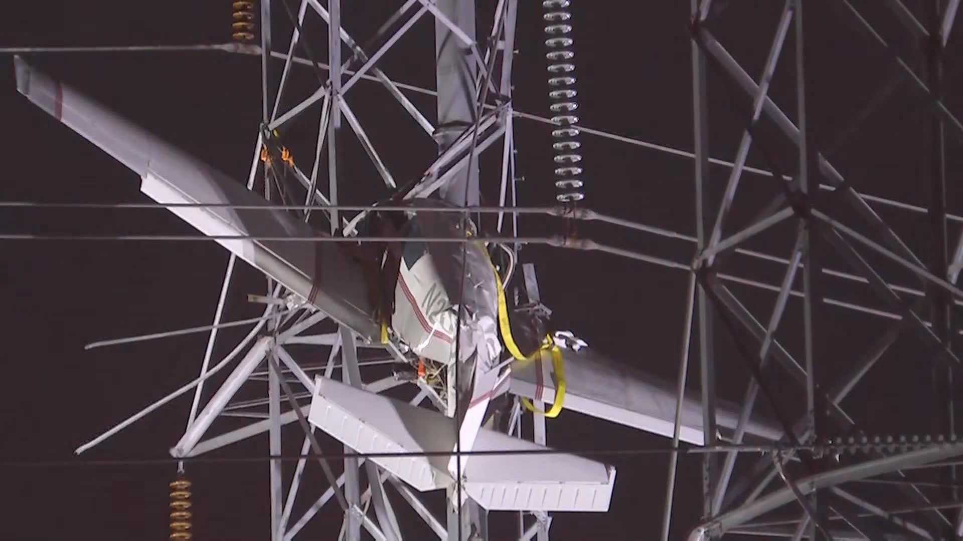 911 Call Released After Small Plane Crashed Into Power Line Tower